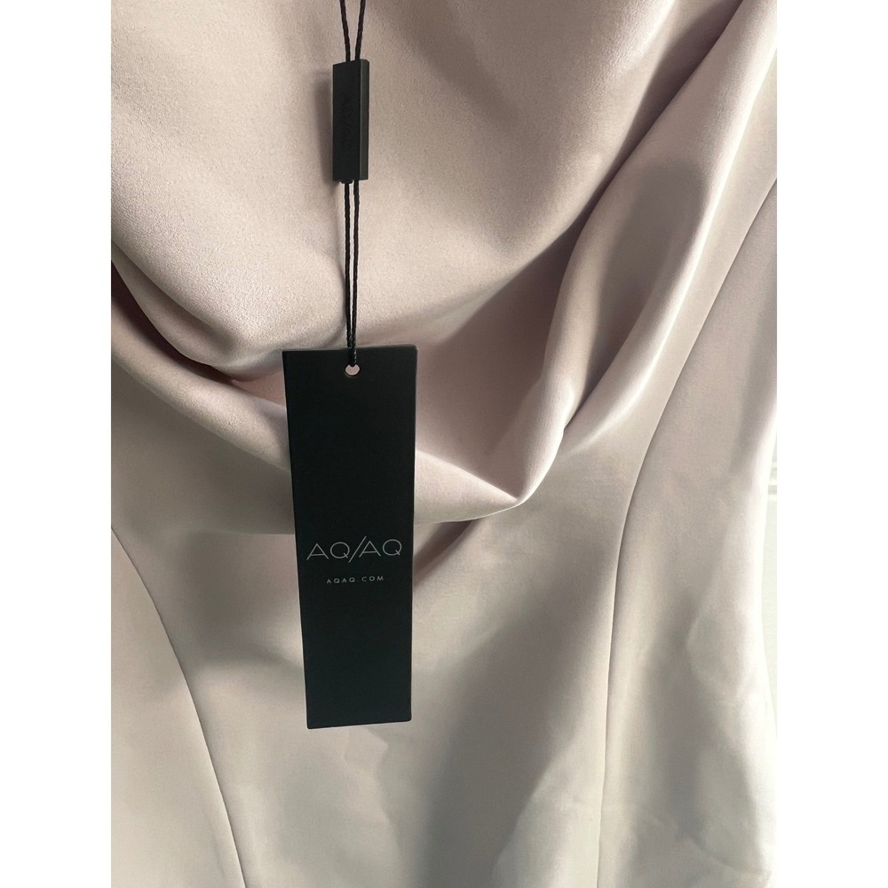 AQ/AQ Didion Midi Dress Pale Lilac One Shoulder Cowl Neck 110255-1 Womens US 2 - Picture 6 of 10